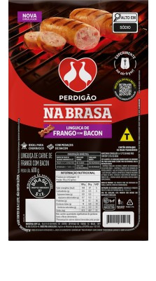 LINGUIÇA FRANGO COM BACON NABRASA PERDIGÃO 600G