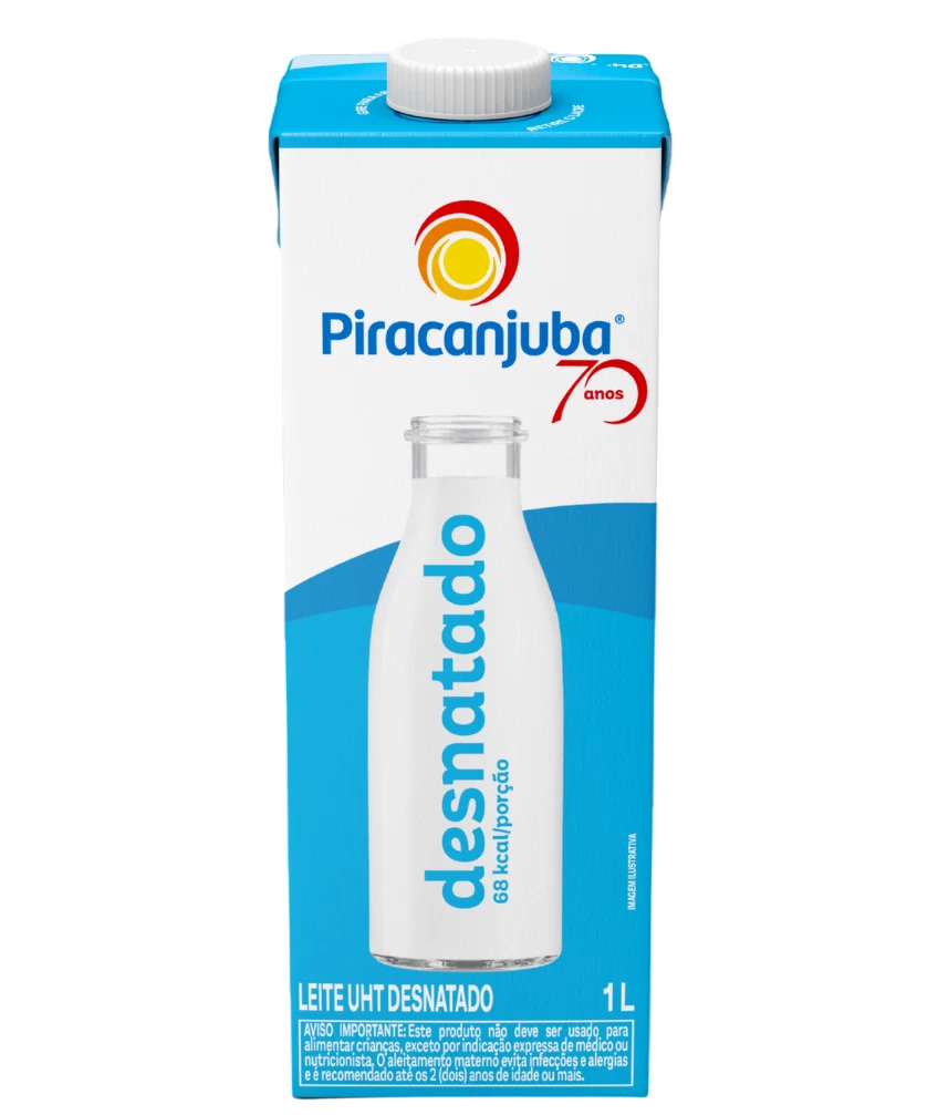 LEITE LV DESNATADO PIRACANJUBA 1LT