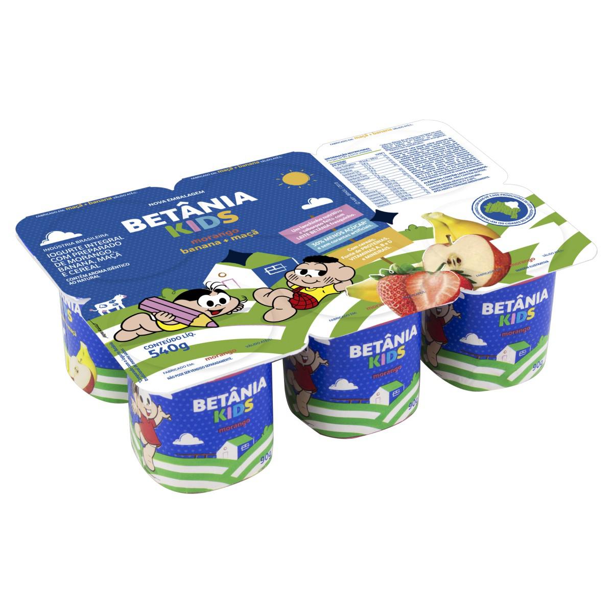 IOGURTE INTEGRAL MORANGO + BANANA E MAÇÃ BETA KIDS 540G