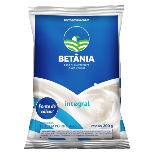 LEITE EM PÓ INTEGRAL BETÂNIA 200G