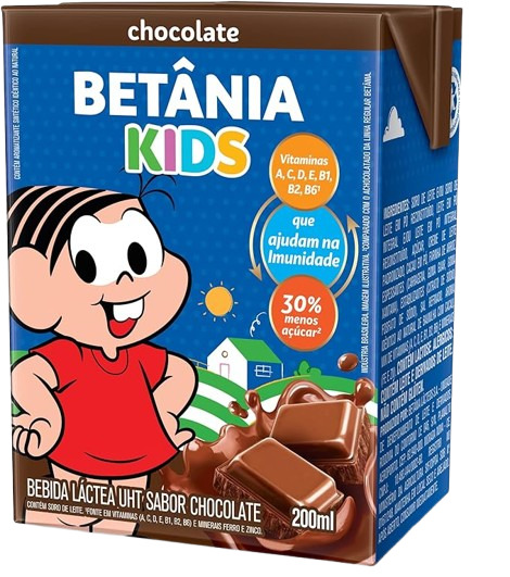 BEBIDA LÁCTEA UHT CHOCOLATE BETÂNIA KIDS 200ML