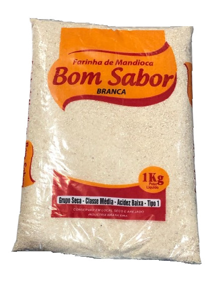 FARINHA MANDIOCA BRANCA BOM SABOR 1KG
