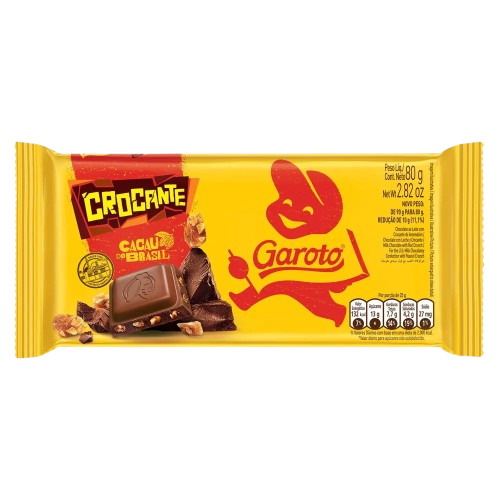 CHOCOLATE TABLETE CROCANTE GAROTO 80G