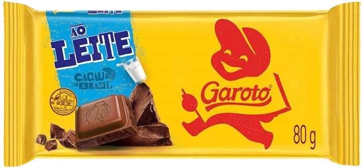 CHOCOLATE TABLETE AO LEITE GAROTO 80G