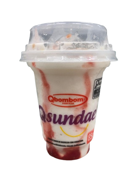 SUNDAE MORANGO QBOMBOM 170ML