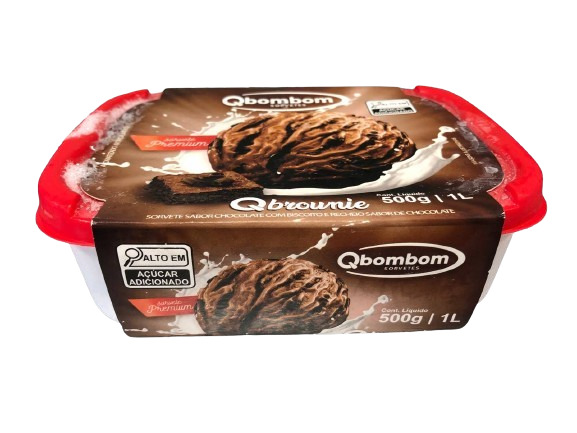 SORVETE MINI POTE BROWNIE QBOMBOM 1L