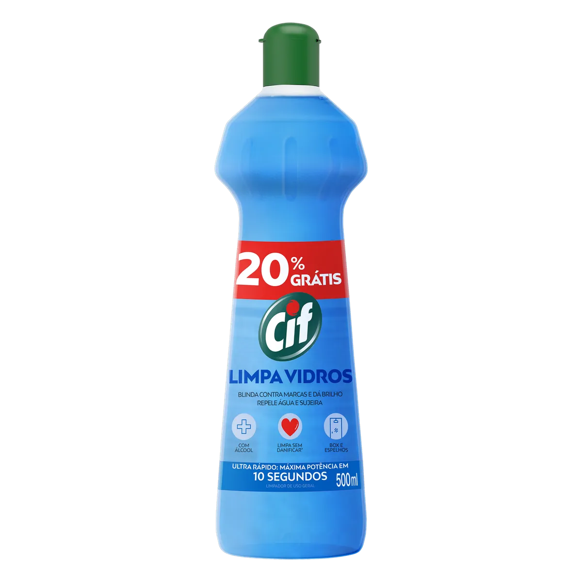CIF LIMPADOR DE VIDROS SPRAY PR20% GRÁTIS 500ML