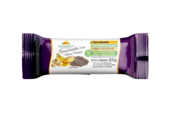 BANANADA BANANAFRUTI COM UVA PASSAS ZERO 25G