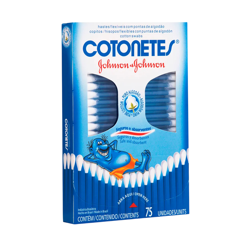 HASTES FLEXÍVEIS COTONETE JOHNSON 75 UNIDADES