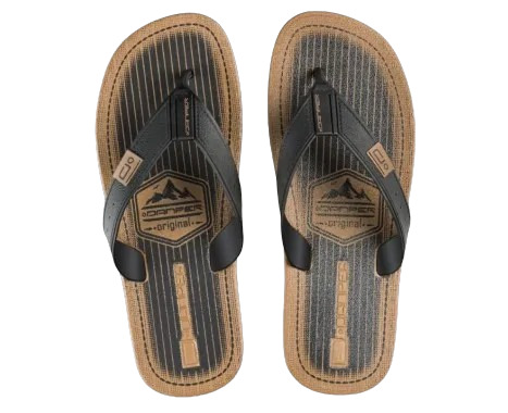 CHINELO DANPER PRETO CARAMEL MASCULINO TAMANHO 38