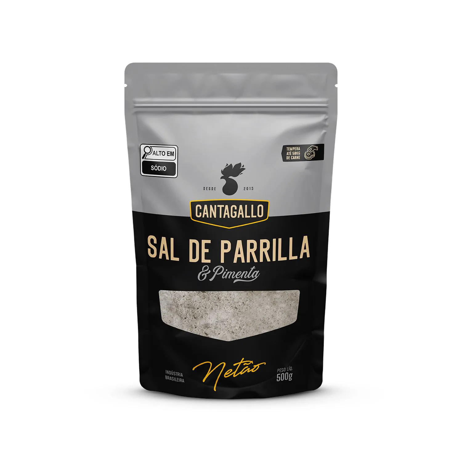 SAL DE PARRILLA E PIMENTA NETÃO CANTAGALO POUCH 500G