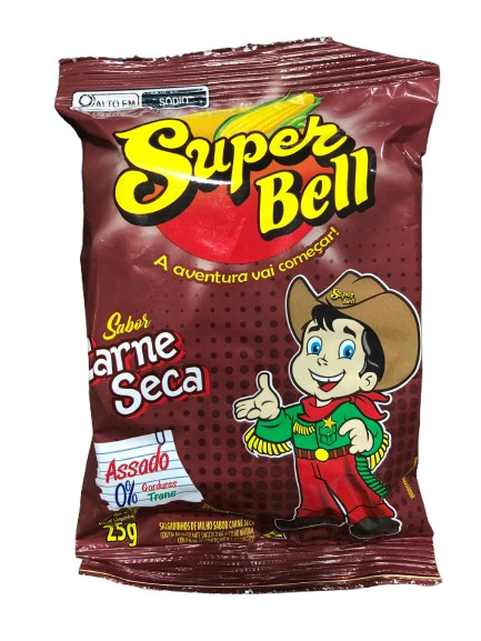 SALGADINHOS SUPER BELL CARNE SECA 25G