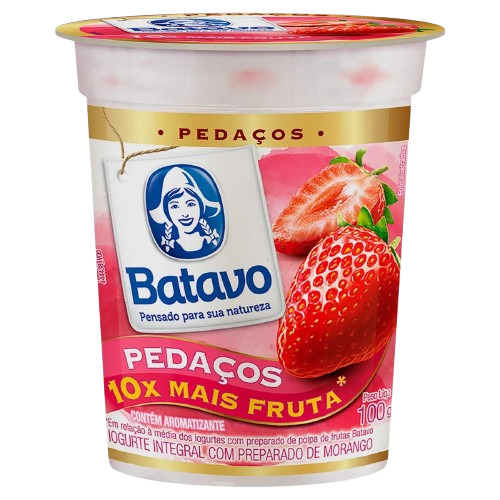 IOGURTE PEDAÇOS FRUTA MORANGO BATAVO 450G