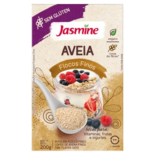 AVEIA EM FLOCOS FINOS SEM GLÚTEN JASMINE 200G
