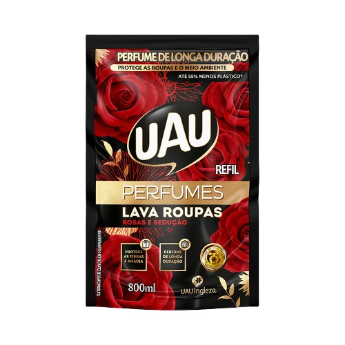 LAVA ROUPA UAU ROSA SEDUÇÃO SACHE 800ML
