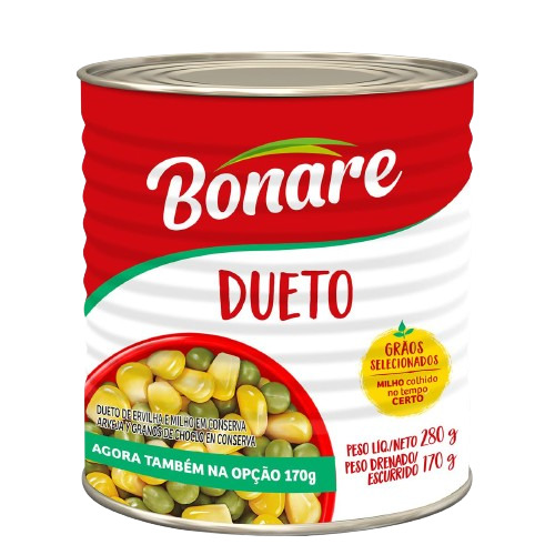 ERVILHA E MILHO BONARE LATA 170G