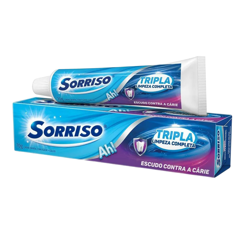 CREME DENTAL SORRISO TRIPLA LIMPEZA COMPLETA 70G