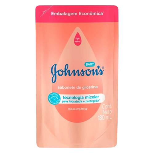 SABONETE LIQUIDO JOHNSON S BABY GLICERINA CABEÇA  AOS PÉS REFIL 180ML
