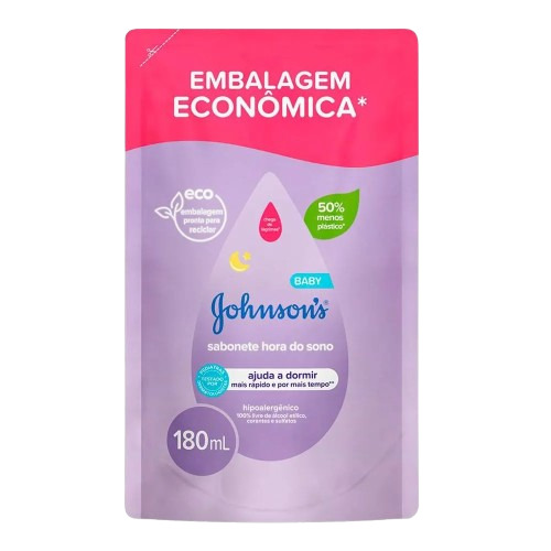 SABONETE LIQUIDO JOHNSON S BABY HORA DO SONO REFIL 180ML