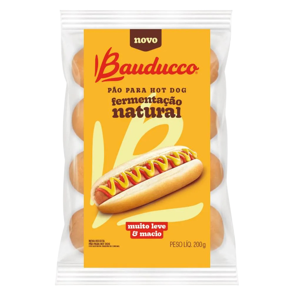 PÃO DE HOT DOG BAUDUCCO 200G
