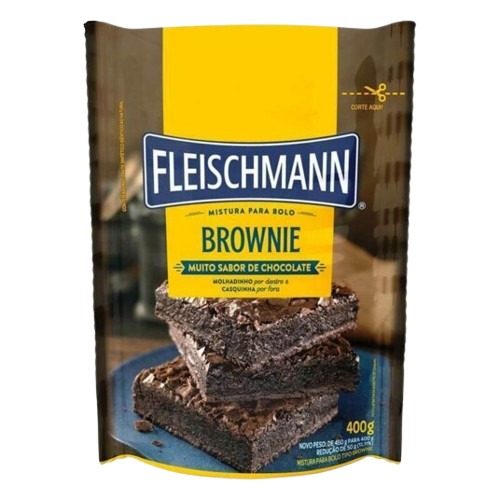 MISTURA BOLO PREM BROWNIE FLEISCHMANN 390G
