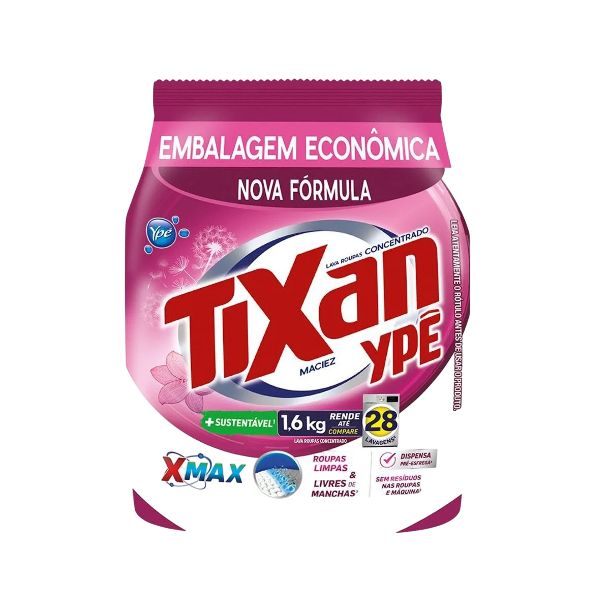 DETERGENTE EM PÓ YPÊ TIXAN MACIEZ SACHÊ 1,6KG