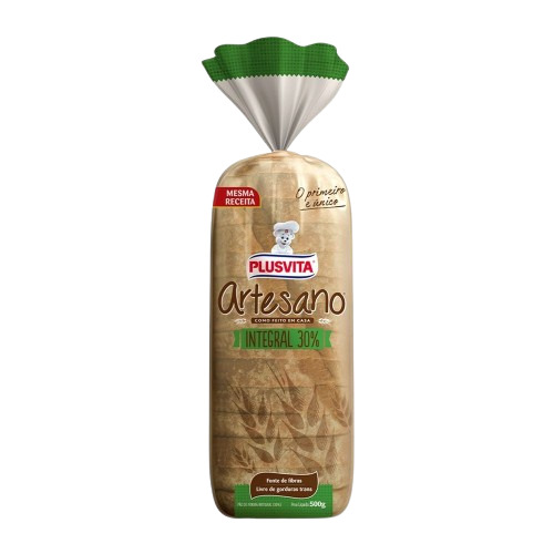PÃO PLUSVITA ARTESANO INTEGRAL 400G