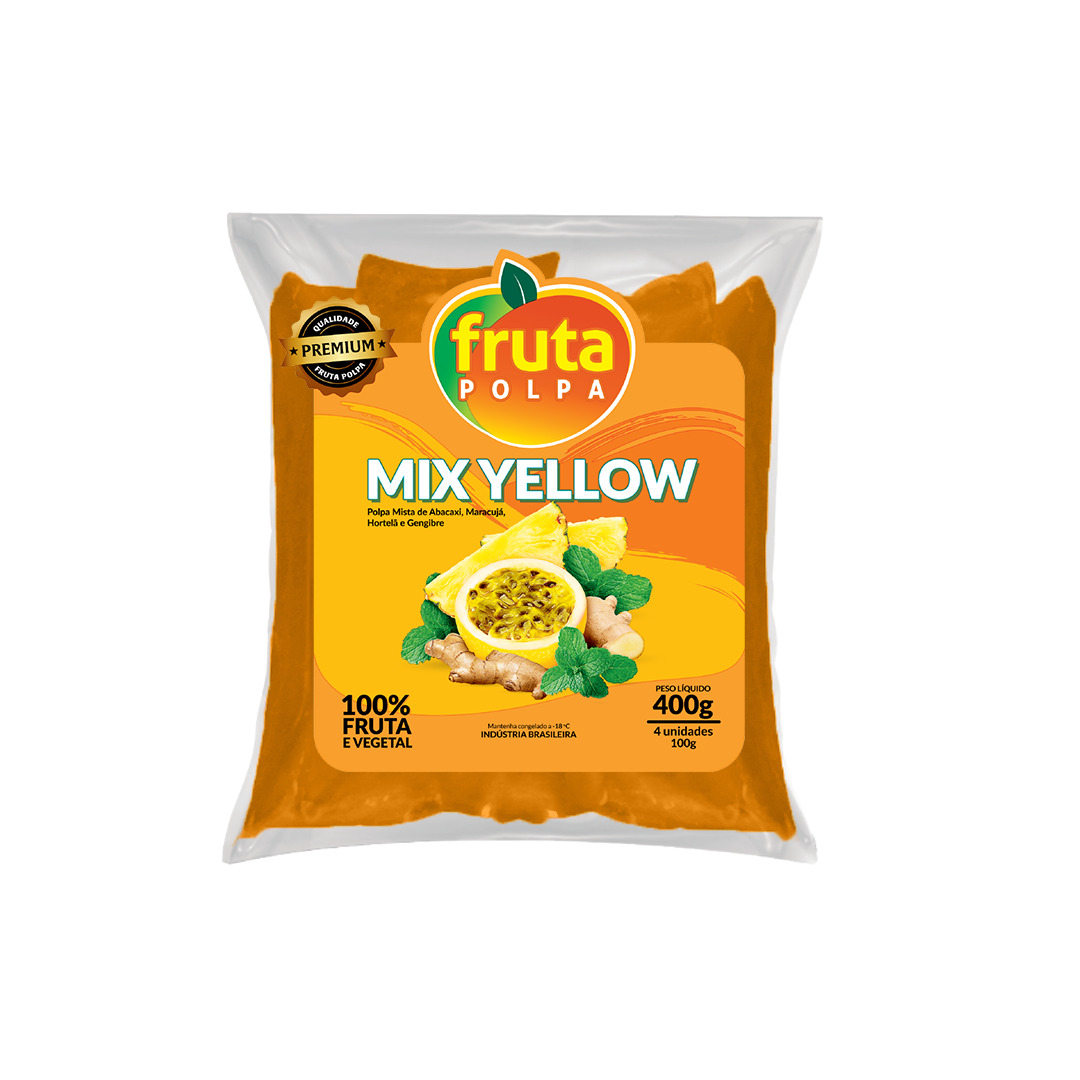 POLPA MIX YELLOW PREMIUM 400G FRUTA POLPA