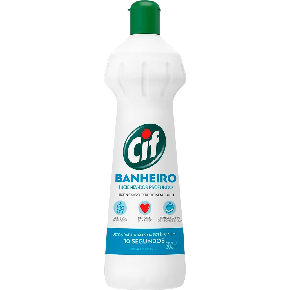 LIMPADOR CIF BANHEIRO SEM CLORO PULVERIZADOR 500ML