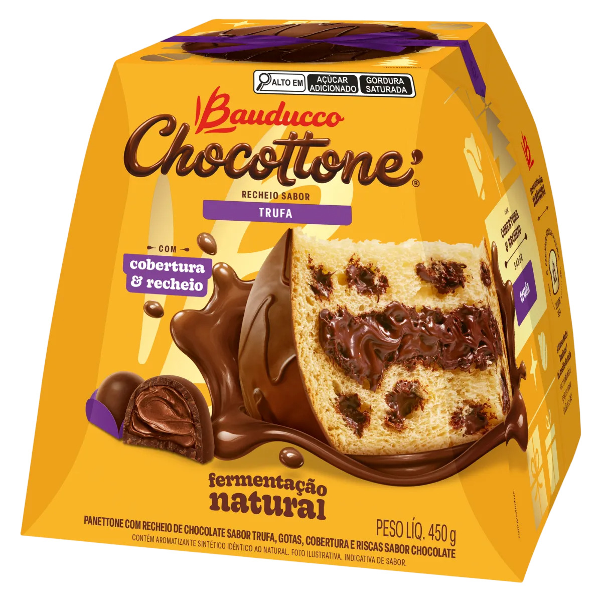 PANETTONE CHOCOTTONE RECHEIO SABOR TRUFA 450G