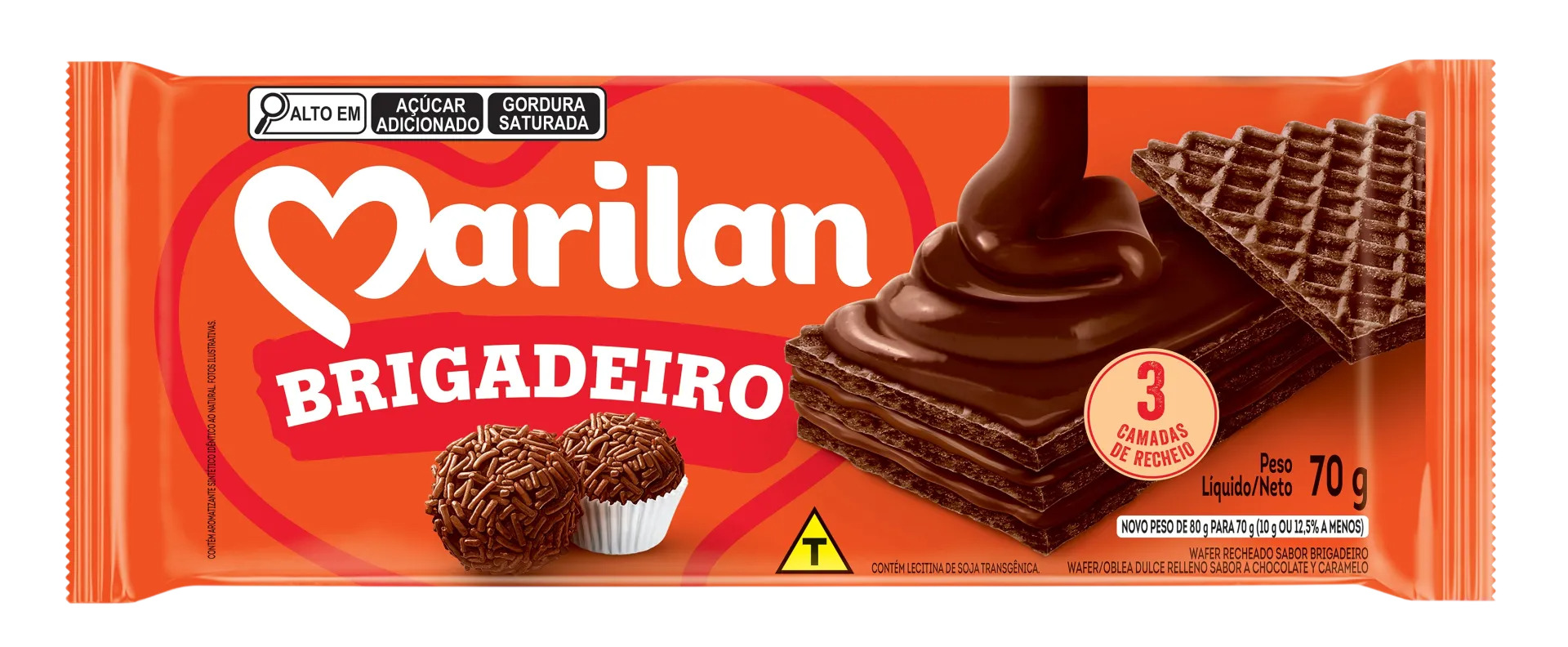BISCOITO WAFER BRIGADEIRO MARILAN 80G