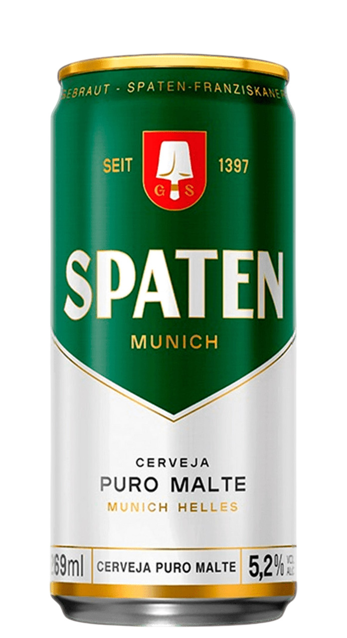 CERVEJA SPATEN N SLEEK LATA 269ML