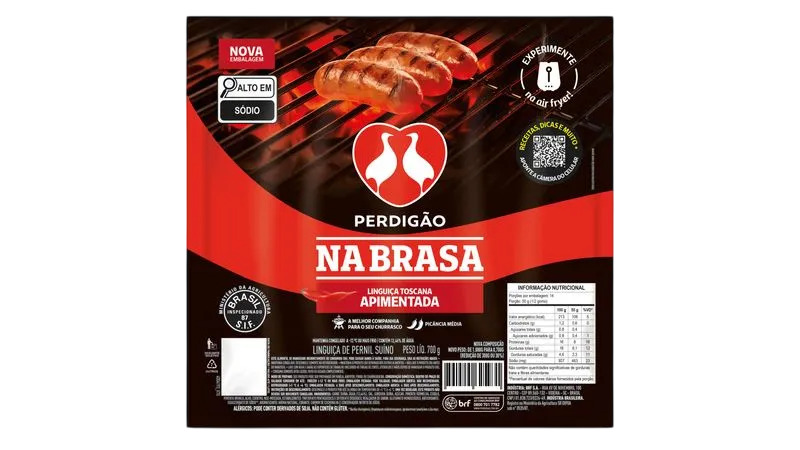 LINGUIÇA TOSCANA APIMENTADA NABRASA PACOTE 700G