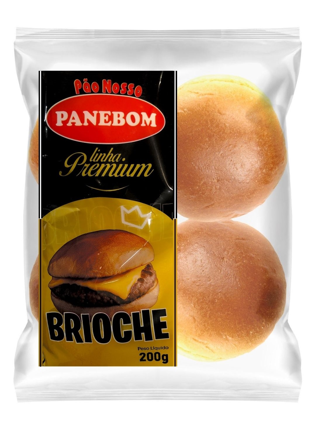 PÃO BRIOCHE PREMIUM 4 UN PANEBOM 200G
