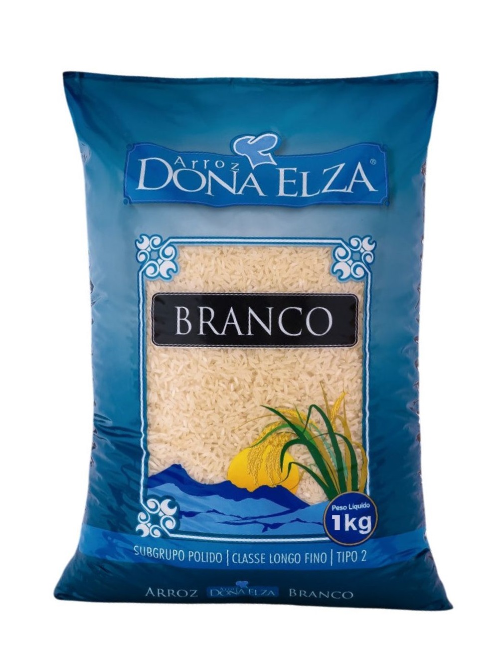 ARROZ BRANCO POLIDO DONA ELZA TIPO 2 PACOTE 1KG