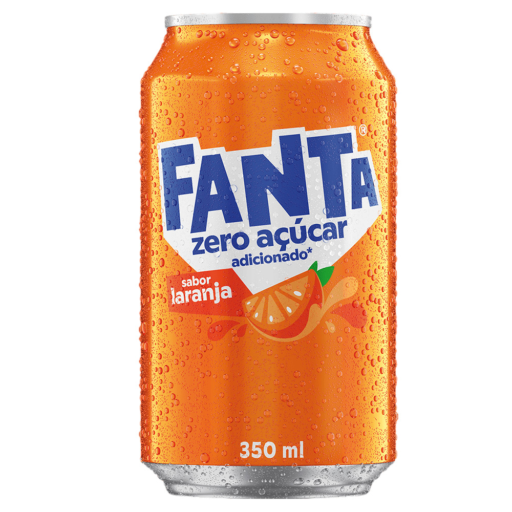 REFRIGERANTE FANTA LARANJA SEM AÇÚCAR LATA 350ML