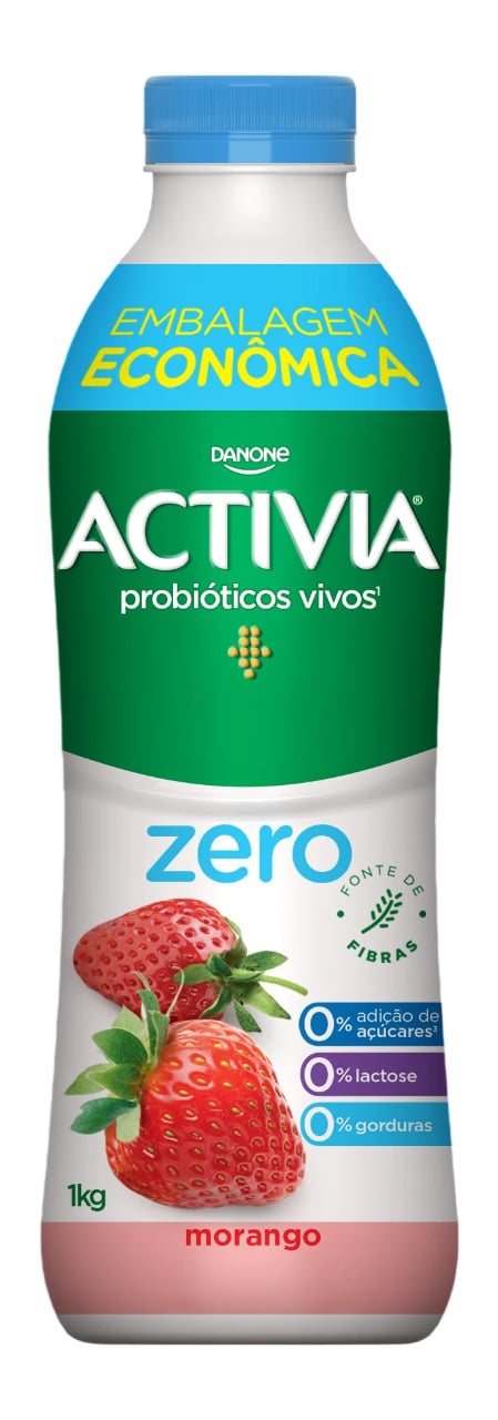 IOGURTE LÍQUIDO ACTIVIA MORANGO ZERO 800G DANONE
