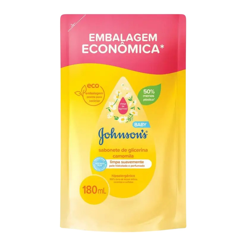 SABONETE LÍQUIDO JOHNSON S BABY CAMOMILA REFIL 180ML