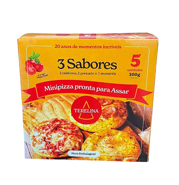 MINI PIZZA 3 SABORES TERELINA CAIXA 5X60G
