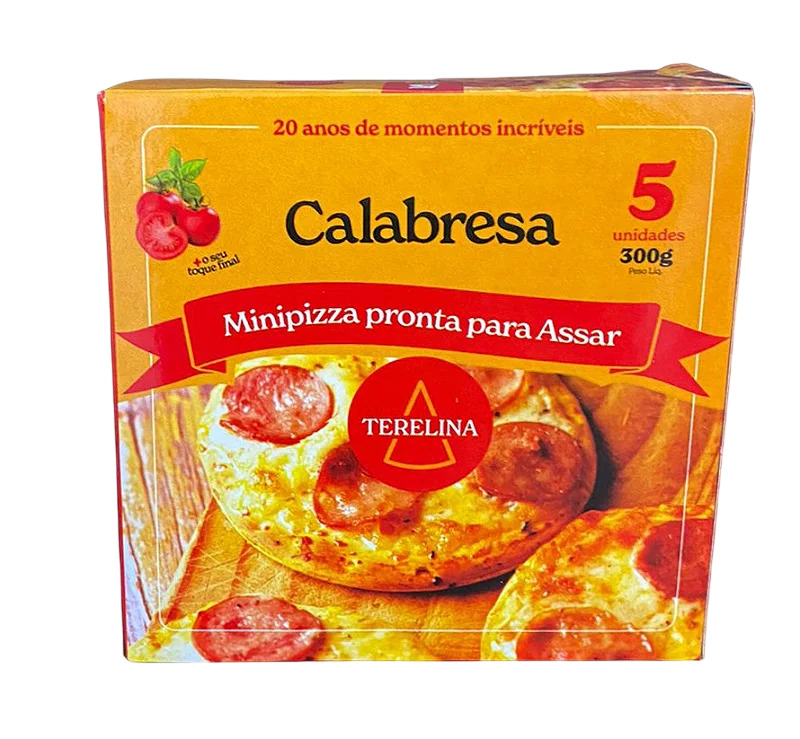 MINI PIZZA CALABRESA TERELINA CAIXA 5X60G