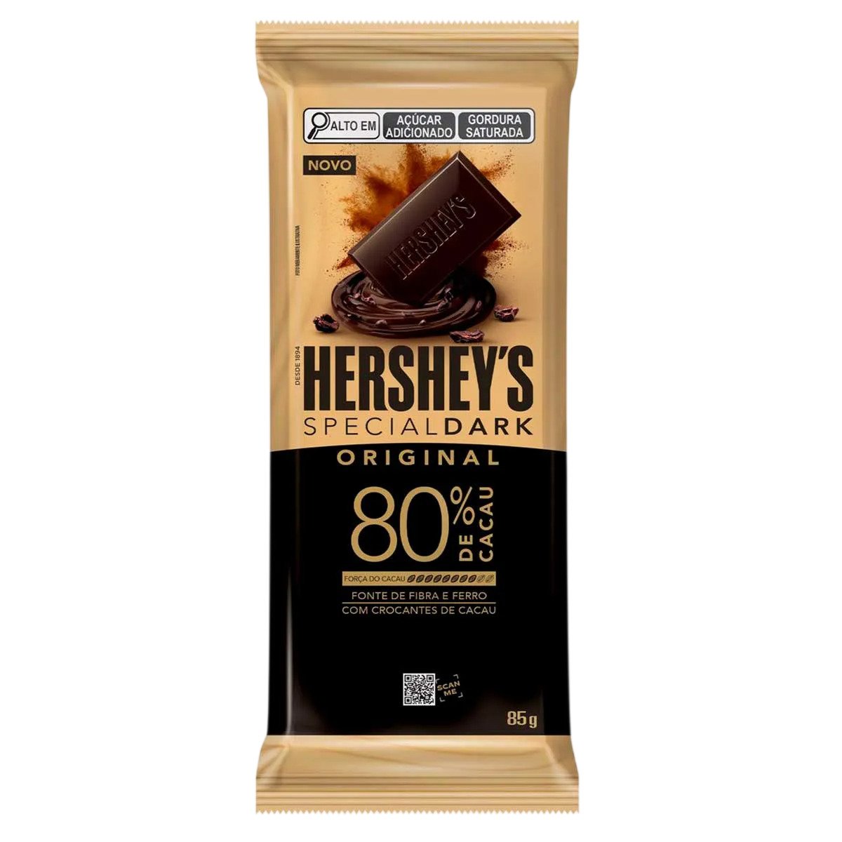 BARRA CHOCOLATE HERSHEYS SPECIAL DARK 80% 85G