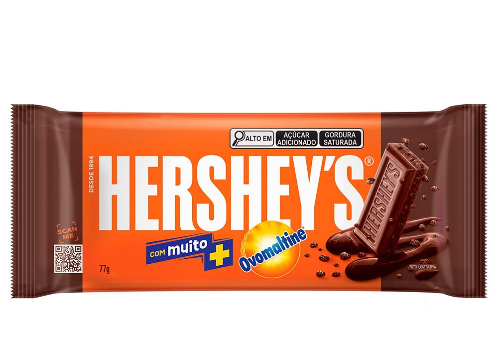 BARRA CHOCOLATE HERSHEYS OVOMALTINE 77G