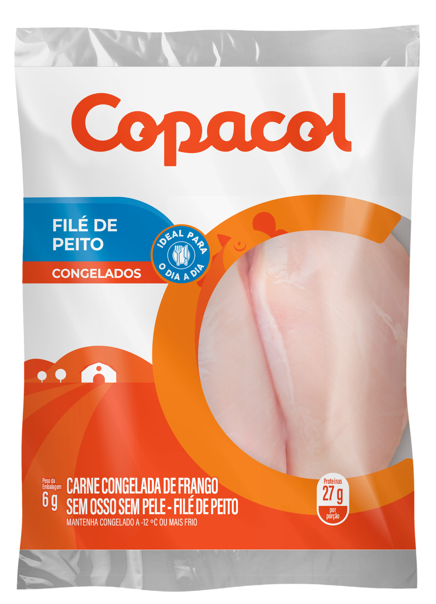 FILÉ DE PEITO FRANGO INDIVIDUAL CONGELADO COPACOL