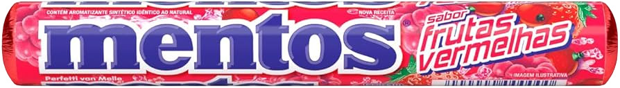BALA MENTOS STICK FRUTAS VERMELHAS 14P 37,5G