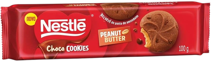 COOKIES CHOCOLATE RECHEADO PEANUT BUTTER NESTLÉ 100G