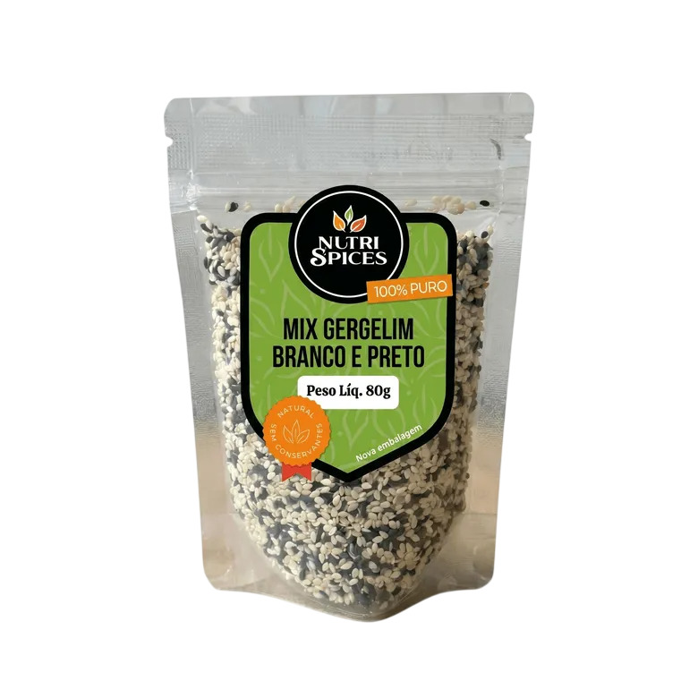 MIX GERGELIM BRANCO E PRETO NUTRIESPICES POUCH 80G