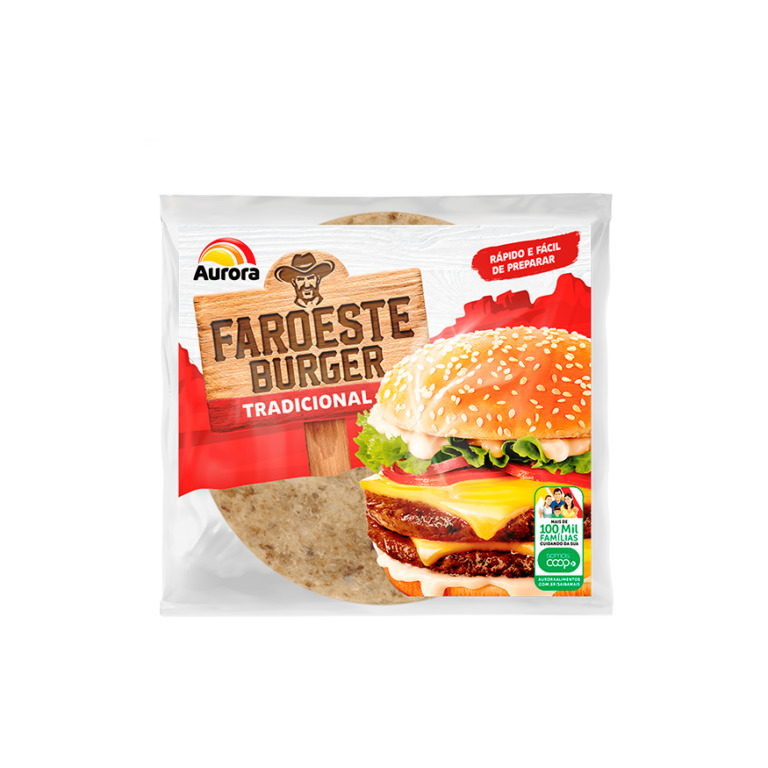 HAMBÚRGUER DE CARNE FGO SUÍNA FAROESTE 56G