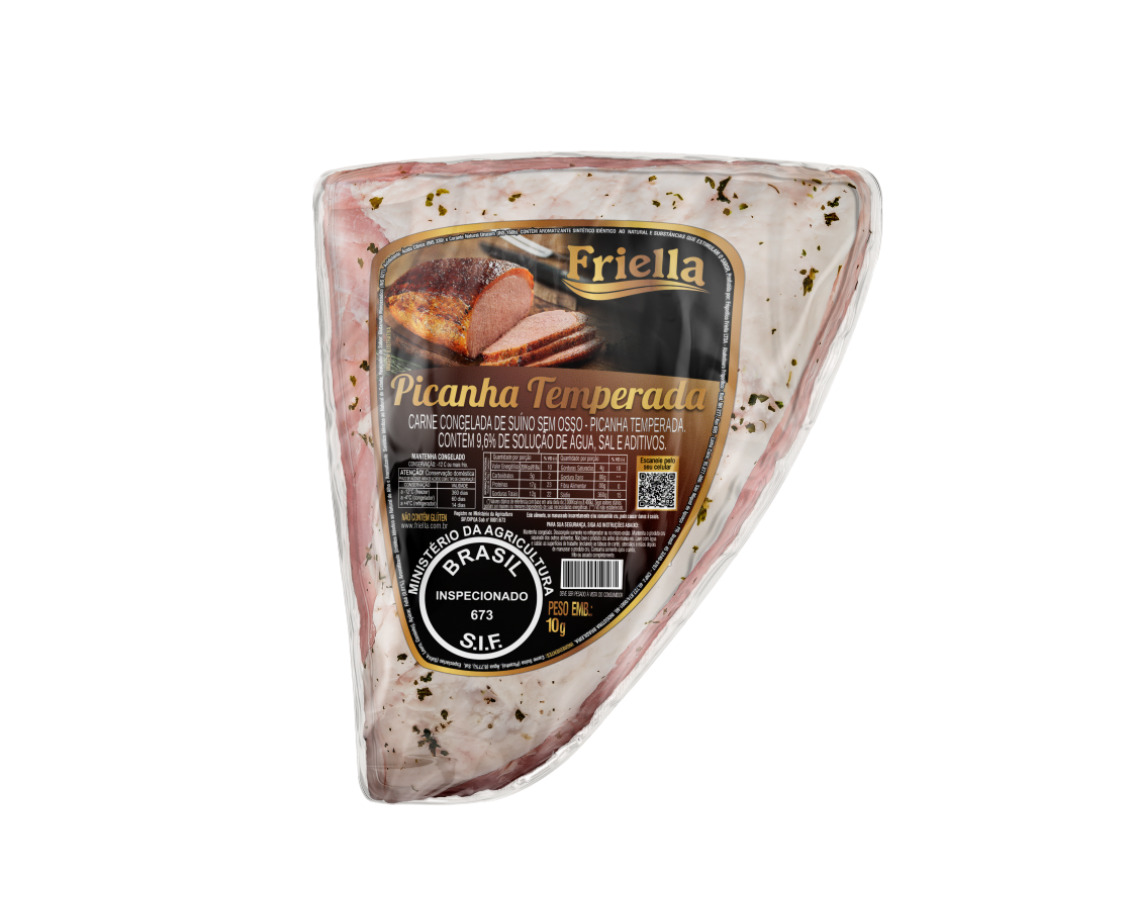 PICANHA SUÍNA TEMPERADA CONGELADA FRIELLA