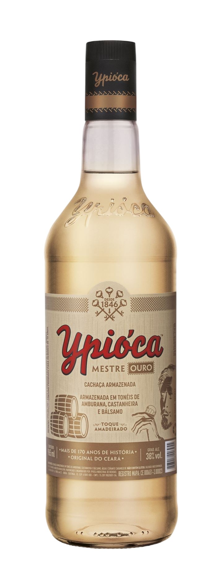 CACHAÇA YPIOCA MESTRE OURO VIDRO 965ML