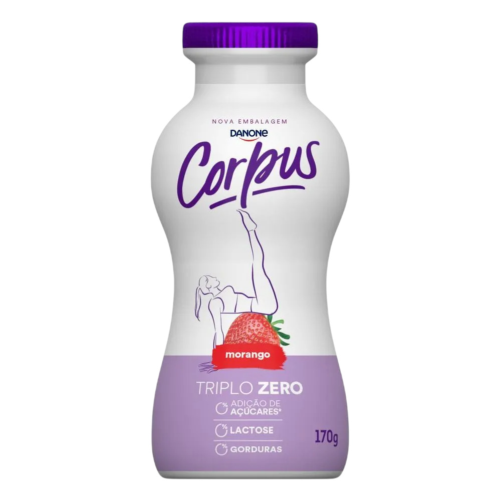 IOGURTE CORPUS LÍQUIDO MORANGO 0% 170G DANONE